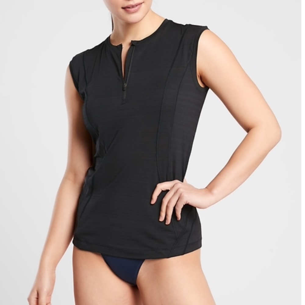 Pacifica Illume UPF Fitted Tank - Black Petite Small - NWOT